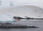 A somewhat smaller vessel at Port Lockroy. : Port Lockroy
