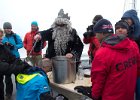 King Neptune in action, as we cross the Antarctic circle. : Crossing the circle